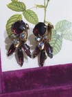  Judy Lee Purple AB Rhinestone Brooch Pin  Earring Set Vintage — photo 10