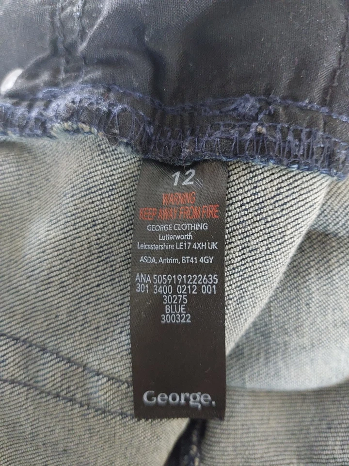 Ebony George Straight Slim Fit Female Jeans Dark Blue UK 12 - Image 4 of 4