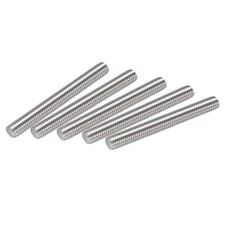 5pcs M10 x 80mm Fully Threaded Rod 304 Stainless Steel Right Hand 1.5mm Pitch