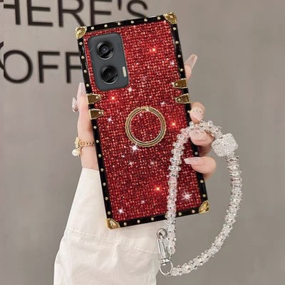 For iPhone 17 16 15 14 13 12 Pro Max Women Girl Luxury Bling Fashion Case Cover