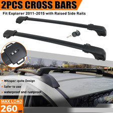 260lbs Lockable Roof Rack Cross Bars Carrier For 2011-2015 Ford Explorer Black
