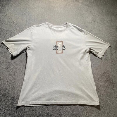 Primark T-Shirt Herren Large Grau Relaxed Fit Grafikdruck