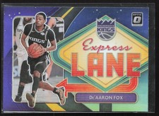 2020-21 Donruss Optic #5 De'Aaron Fox Express Lane Purple Sacramento Kings