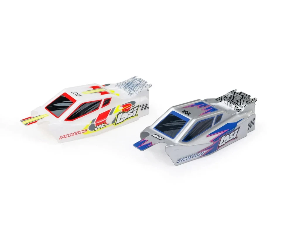 Losi Micro-B Pre-Cut Buggy Body (Clear) w/Wing & Decals - Image 2 of 4