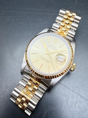 1989 Rolex Date just SS/Gold Ref 16233 Dress Watch