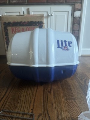 Vintage Miller Lite Beer Keg-A-Que Barbecue Grill Keg Shape Brand New