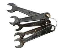 VINTAGE AUTO TOOL INDESTRO SELECT STEEL COMBINATION 5 PIECE WRENCH SET RARE