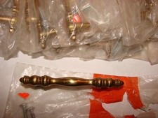 20 NOS Vintage Amerock Colonial Burnished Brass Drawer Pulls Handles 3" Centers