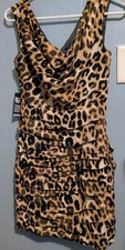 Women's Leopard Print Mini Sleeveless Dress Size 0 New, Trendy