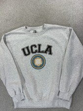 UCLA Bruins Screened Logo Campus Crew Sweatshirt Men's Large Gray