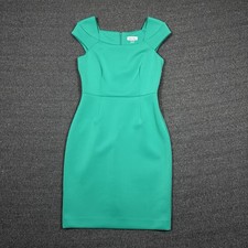Calvin Klein Dress Women’s Sheath Cap Sleeve Office Knee Length Green Size 8