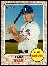 2017 Topps Heritage #338 Ryan Rua Blue Borders Texas Rangers Baseball