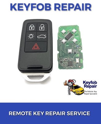 Reparatur Service für Volvo V40 V60V70 S60 XC60 S80 5 Tasten Fernbedienung Schlüsselanhänger Etui