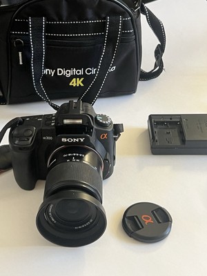 Sony Alpha a300 DSLR Camera w/ 18-70mm Lens, Bag, Battery & Charger - TESTED