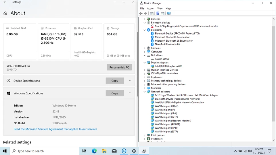 Lenovo ThinkPad X230 12" HD I5-3210M 1TB 8GB W10 Cámara web retroiluminada Lector FP 49Hz Foto 3 de 4
