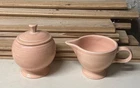 Homer Laughlin FIESTA Ware APRICOT Creamer & Covered Sugar Bowl Retired Color