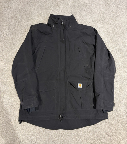 Carhartt Relaxed Fit Lined Full Zip Mid-Length Jacket Black Men’s L