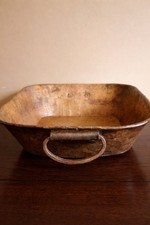 Large Solid Artisan Made Hammered Copper Roasting Pan Fruit Tray Unlined Roaster