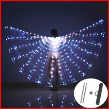 LED Dance Fairy Wings Colorful Butterfly Belly Dancing Costume Easter Christmas