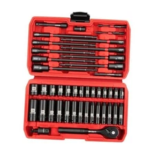  1/4" Drive Socket Set & Nut Driver Set 44PCS, 1/4-Inch Sockets 44PCS Metric