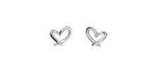 925 Sterling Silver Heart Stud Earrings