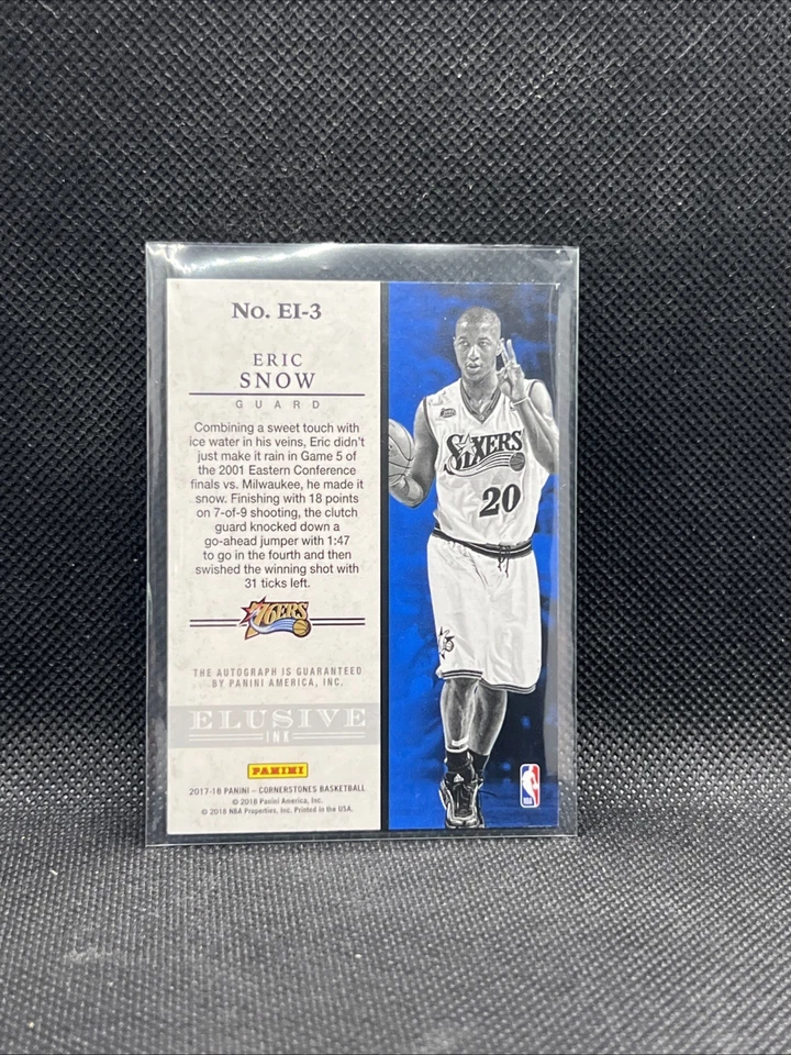 2017-18 帕尼基石难以捉摸墨水 #129/159 银色 Eric Snow 签名 — 第 4/4 张图片