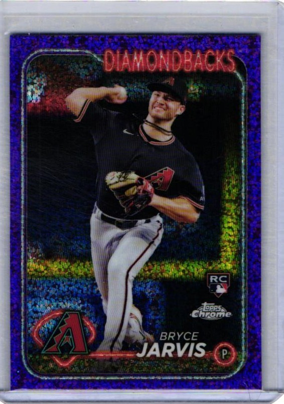2024 Topps Chrome Purple Speckle Refractor #75 Bryce Jarvis Rookie #'d /299