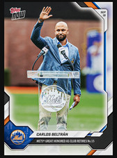 2026 Topps NOW #692 Carlos Beltran Mets #15 Jersey Retirement PRESALE