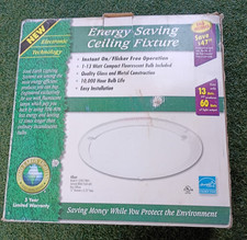 GOOD EARTH CEILING LIGHTING ALLISON MODEL G2401 WHITE FINISH 12" FLUSH MOUNT