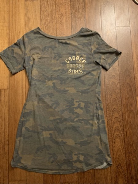 GREEN CAMO T-shirt dress size small