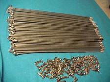 74 Nos 10 14 - 105 Gauge Vintage Heavy Duty Bicycle Spokes Nipples