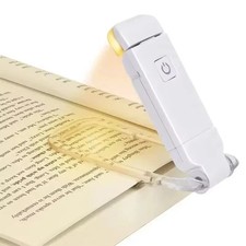 USB Rechargeable Clip On Book LED Light Dimmable Lamp for Reading in Bed.