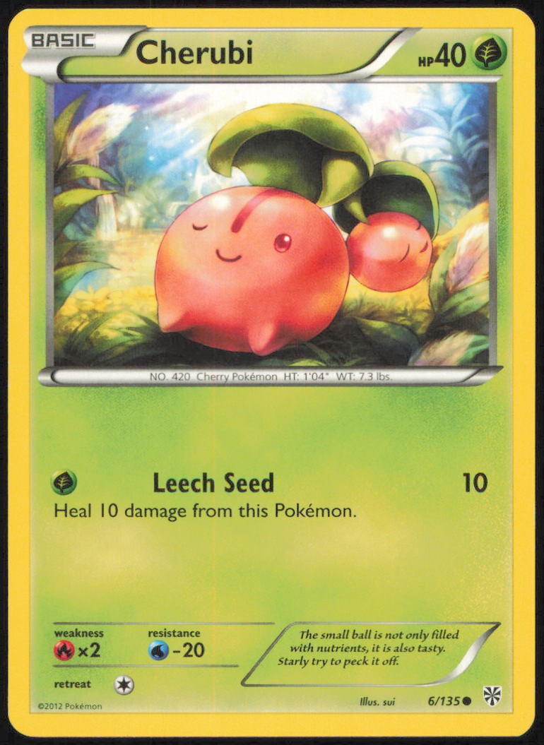 CHERUBI 6/135 COMMON PLASMA STORM POKEMON LIGHTLY PLAYED