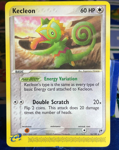 Kecleon 18/100 Rare Sandstorm Pokemon Near Mint 2003