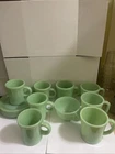 Set Of 13  Fire King/Anchor Hocking Jadeite D Handle Oven Ware Coffee, 1 Tea Cup