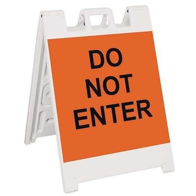 Zoro Select 136-Wlgq2424-Obeg A-Frame Barricade Sign, Plastic, 36 In H, 3 In L,