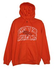 Denver Broncos Men's Size Large Full Zipper Hooded Sweatshirt