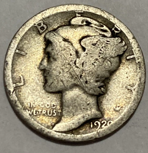 1920 S - Mercury Dime - Good - Exact Coin Imaged #MERC3