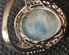 925 Sterling Silver; Signed: "Y" Oval Blue Larimar, 1' In Dome Ring, Size 7.75 — photo 6