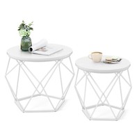 Vasagle Couchtisch 2Er Set Wohnzimmertisch Abnehmbare Tischplatte LETDE040W46