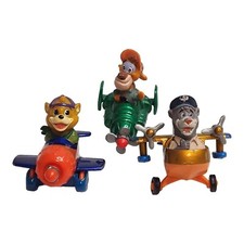 1990 Disney Tale Spin McDonalds Happy Meal Toys Lot 3 Baloo Kit Wildcat Diecast
