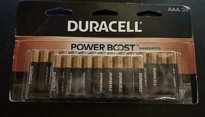 24 Duracell Coppertop AAA Alkaline Batteries