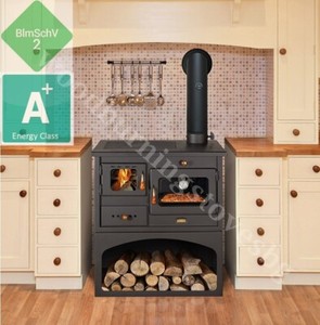Kuchenofen Holzherd Kaminofen Herd Gusseisen Top Prity 1p34 10kw Bimschvii Ebay