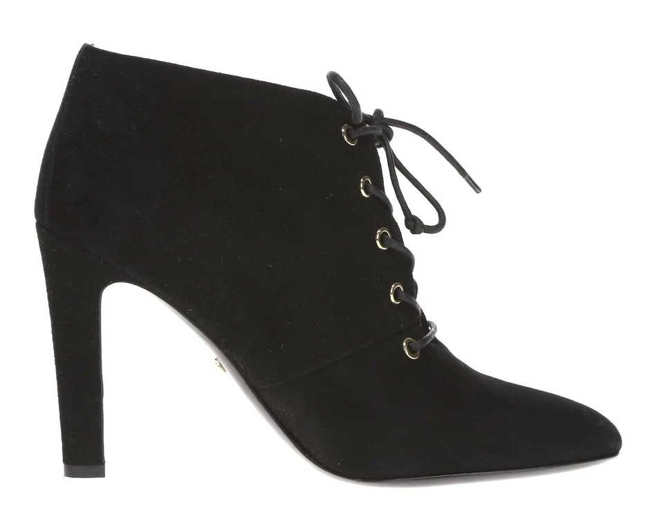 Женские черные замшевые ботильоны DIANE VON FURSTENBURG на шнуровке размер 10 B - Изображение 4 из 4