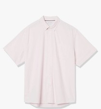 Men's Regular-Fit Short-Sleeve Pocket Oxford Shirt Light Pink Size Small NEW Bag