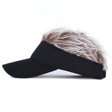 Wig Hats Golf Baseball Cap with Fake Hair Cap Sun Visor Whimsy Fun Toupee Hats
