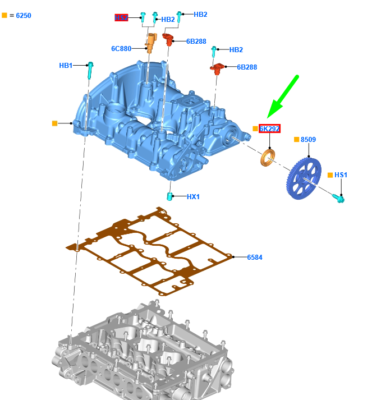 NEU FORD PUMA NOCKENWELLE VORNE SEAL ASSY 2207466 H6BG-6K292-AA  