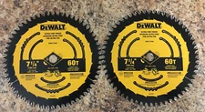 DeWalt DWA171460 7-1/4" 60T Tungsten Carbide Circular Saw Blade 2 Pk