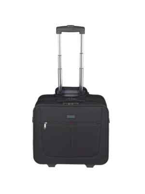 travelite trolley Bord tauglich schwarz mit Rollen viele Fächer innen Neu