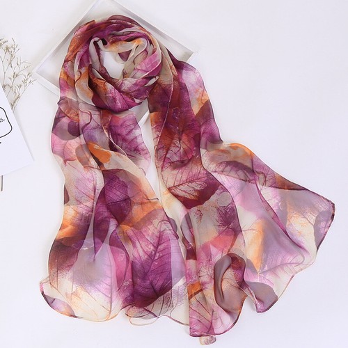 Women Long Soft Chiffon Scarf Print Sheer Wrap Shawl Large Stole Neck Scarves*US - Picture 24 of 28